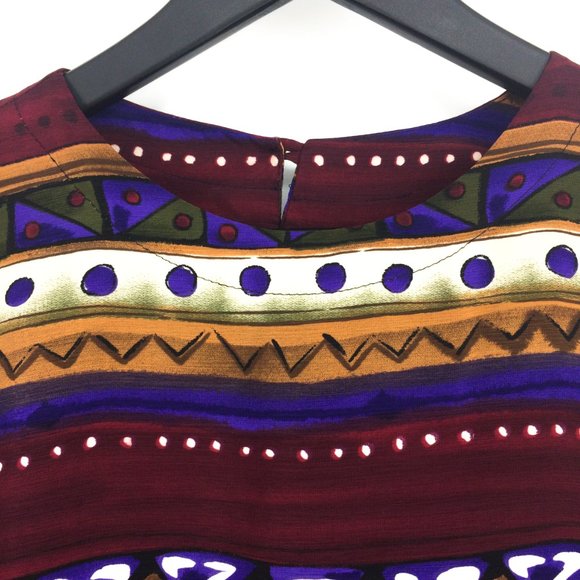 Vintage RENAISSANCE SPORTSWEAR Abstract Blouse - Picture 2 of 8